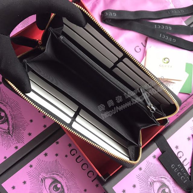Gucci錢包 古馳新款拉鏈女錢包 瑪格麗特皇后拉鏈包系列 476069大紅拼色全皮  gdj1113